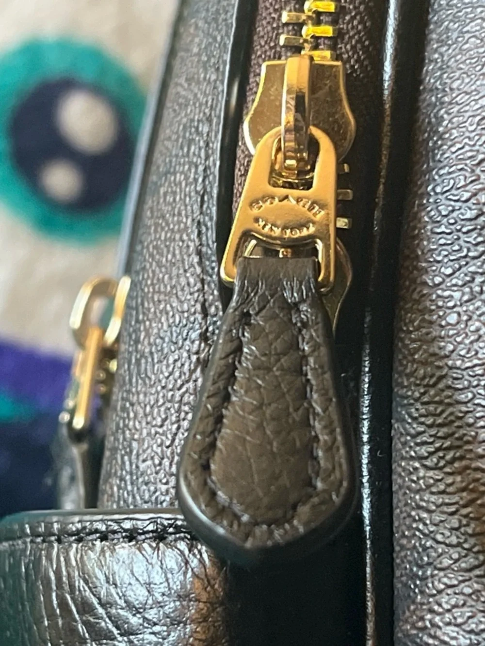 Coach Signature Canvas Backpack in Brown with Black Pocket